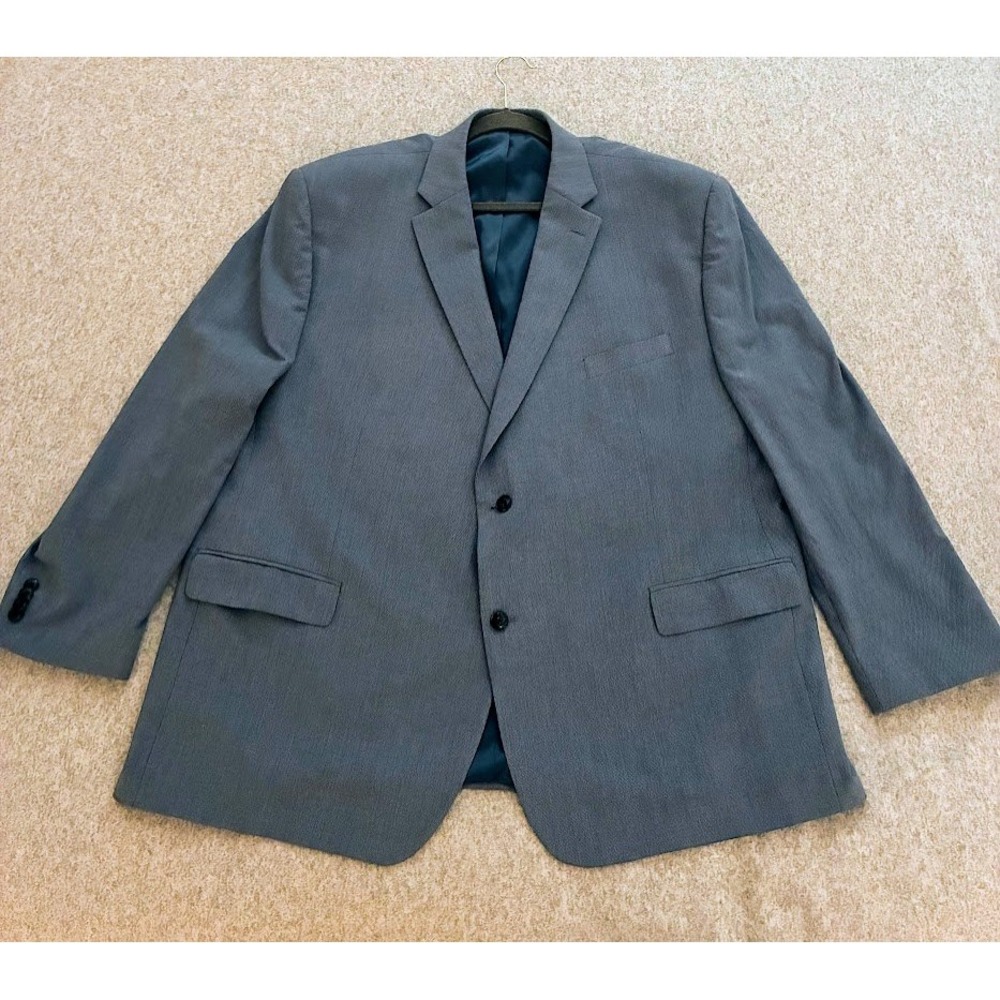 Michael Kors Mens 50R Blue Blazer Sport Coat Suit Jacket 2 Button Classic